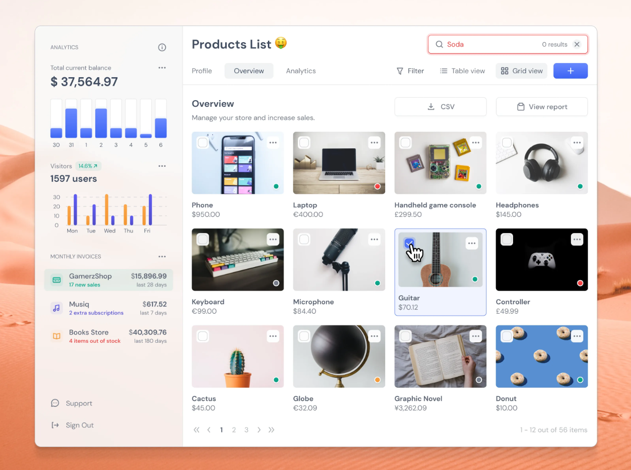 Ecommerce Dashboard
